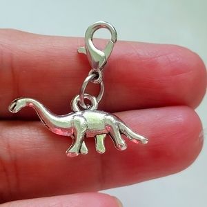BRONTOSAURUS PLANNER CHARM DINO SILVER JURASSIC